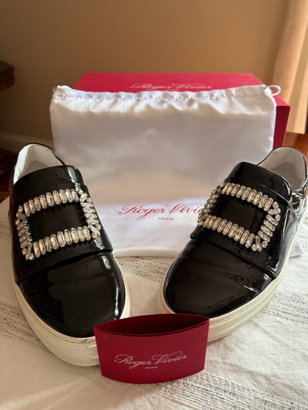 Roger Vivier “Sneaky Viv” Sneakers 39 1/2, box, dustbag. Retail $1325